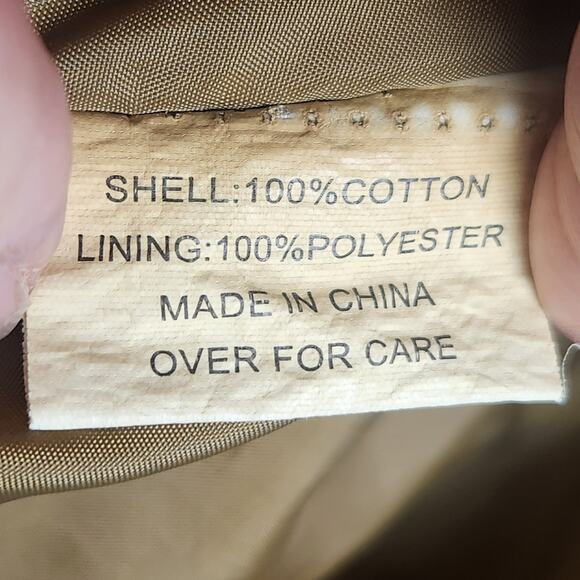 American Stitch Khaki Moto Jacket Multi Pockets Full Zip Men’s SZ SM EUC - Picture 16 of 16